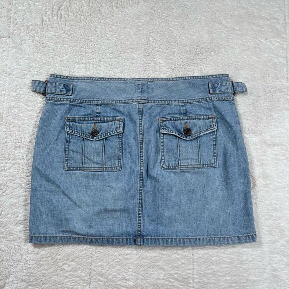 Vintage Y2K Old Navy Denim Light Wash Mini Skirt - Picture 4 of 7